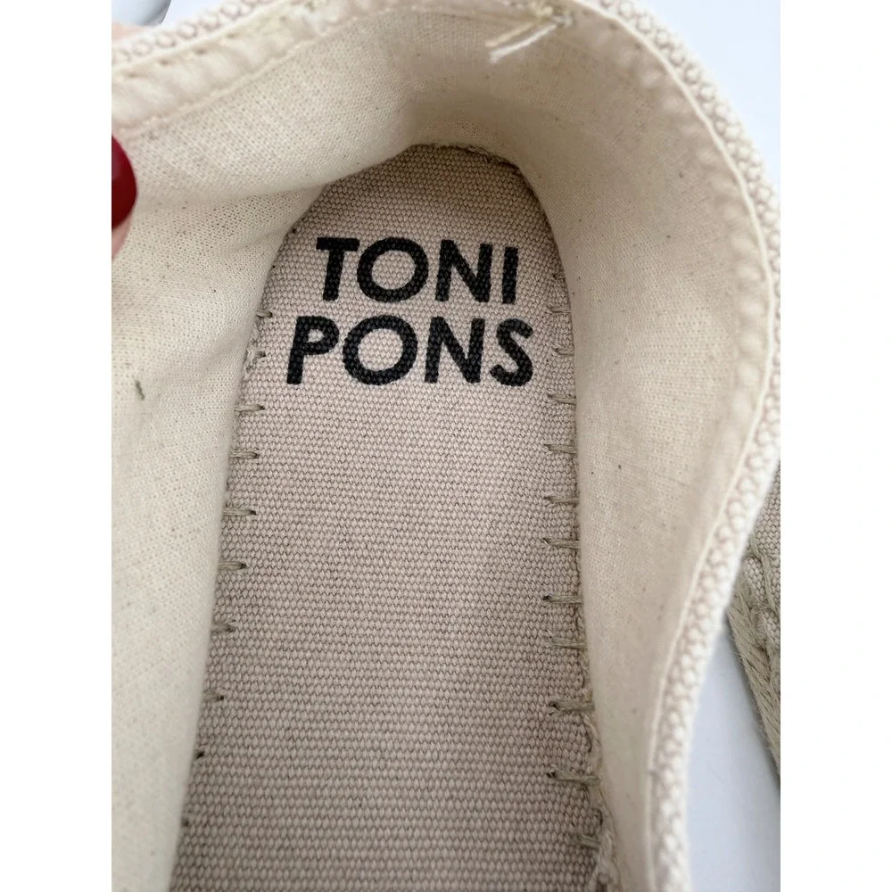 Toni Pons Espadrilles Womens 39 Beige Slip On Canvas Flats Spain
